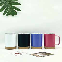 Cork Base Insulated Mug with Handle 450 ML corporate gift - Meru Trophy Bangalore