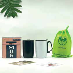 Vacuum Coffee Mug with Handle 400 ML corporate gift - Meru Trophy Bangalore