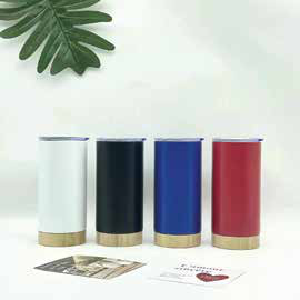 Bamboo Base Insulated Tumbler 500 ML corporate gift - Meru Trophy Bangalore