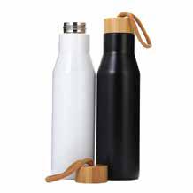 Slim Bottle with Bamboo Lid and Carry Strap 500 ML corporate gift - Meru Trophy Bangalore