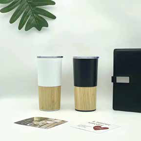 Half-Bamboo Insulated Tumbler 600 ML corporate gift - Meru Trophy Bangalore