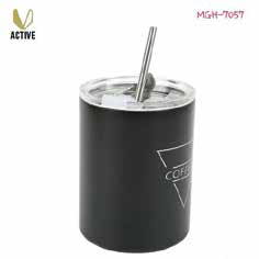 Coffee Cup with Straw Lid 320 ML corporate gift - Meru Trophy Bangalore