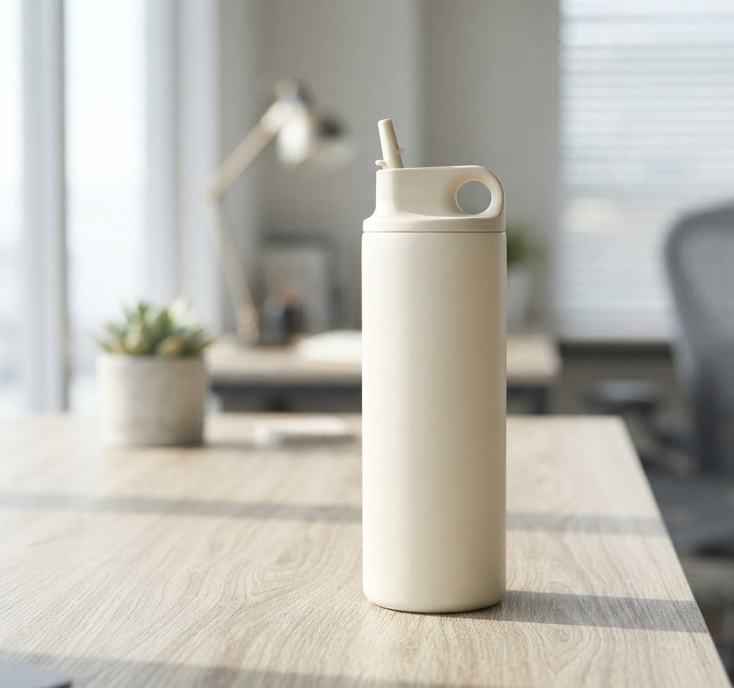 Straw-Lid Vacuum Bottle - lifestyle - Meru Trophy corporate gifting