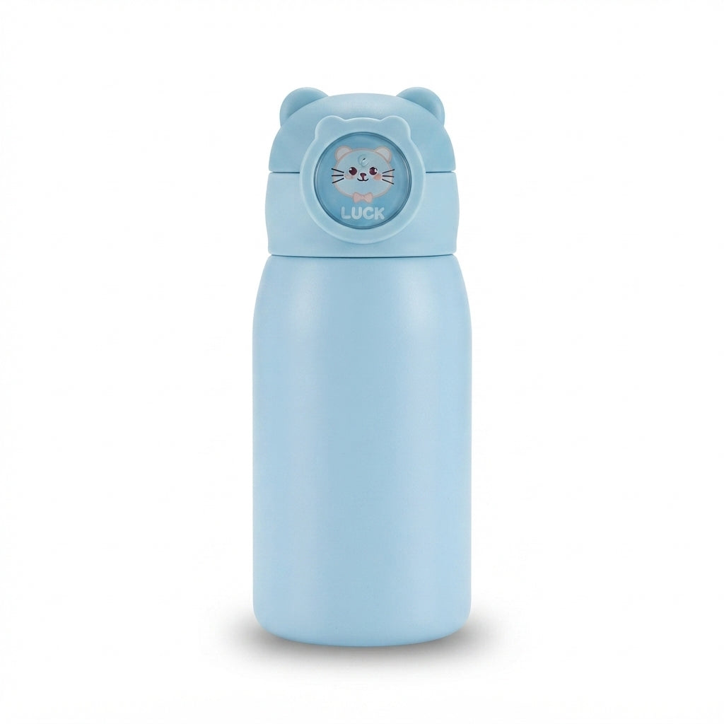 Kids Cartoon Insulated Bottle - Blue - Meru Trophy corporate gifting