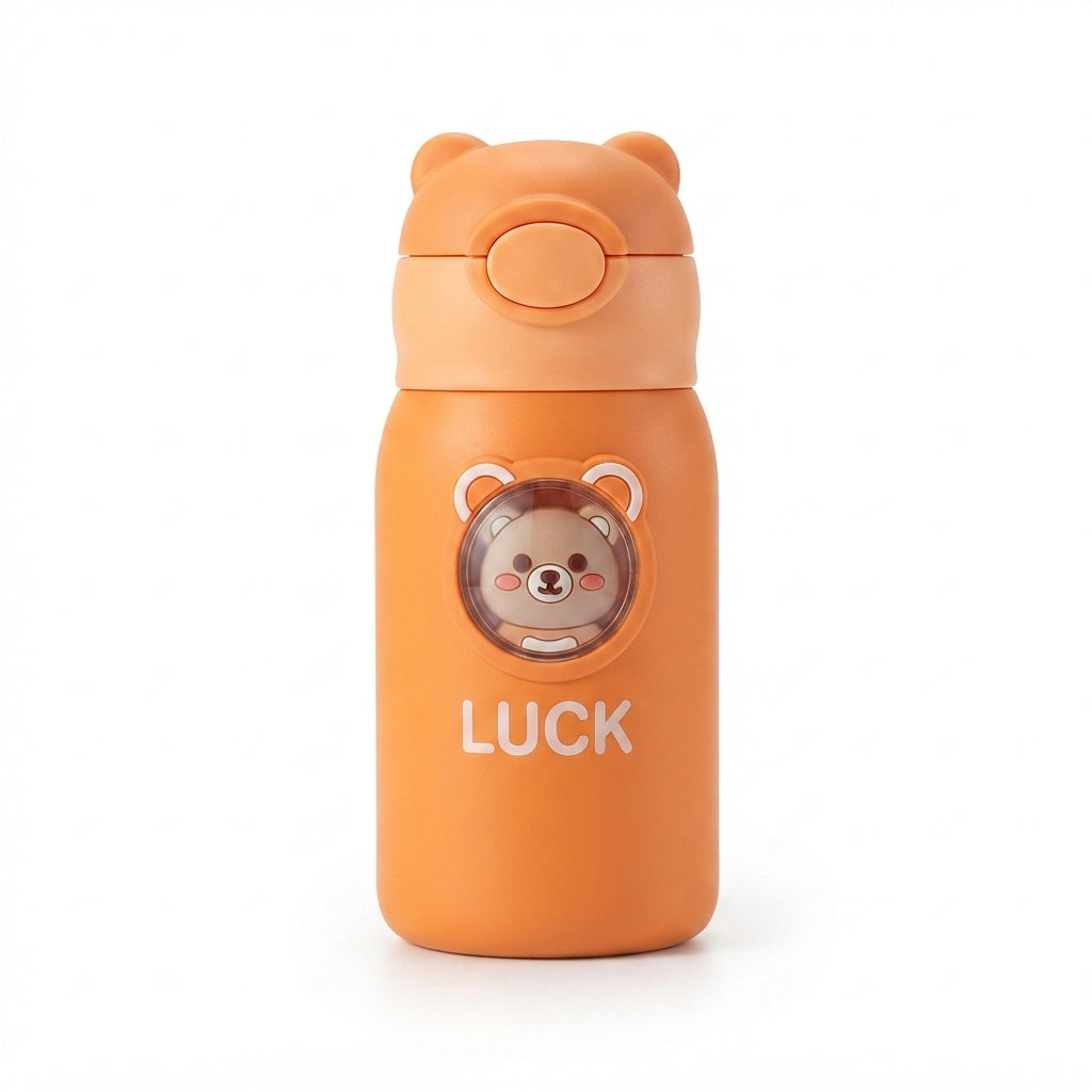 Kids Cartoon Insulated Bottle - Orange - Meru Trophy corporate gifting