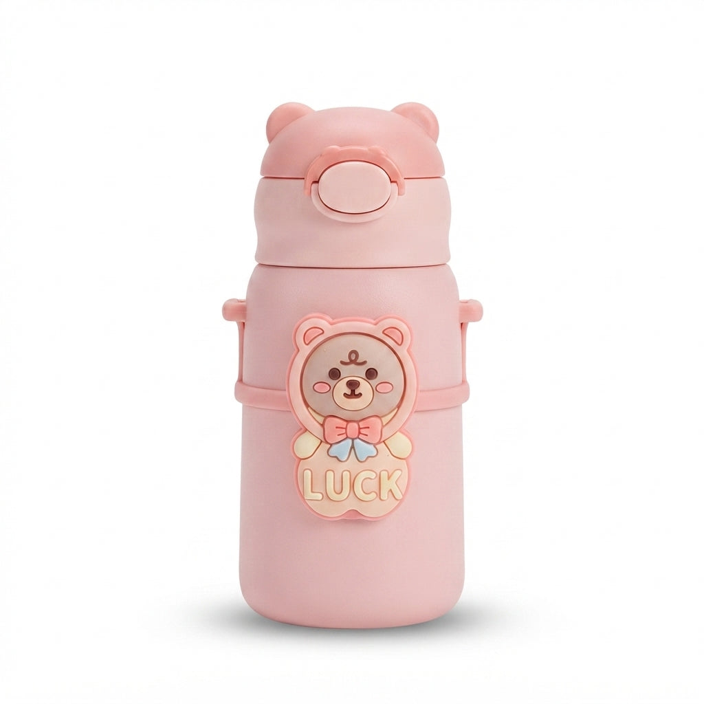 Kids Cartoon Insulated Bottle - Pink - Meru Trophy corporate gifting