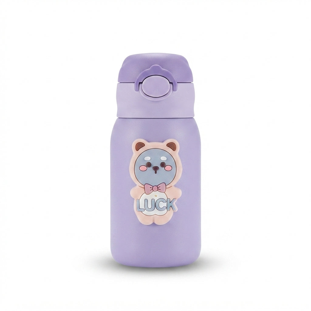Kids Cartoon Insulated Bottle - Purple - Meru Trophy corporate gifting