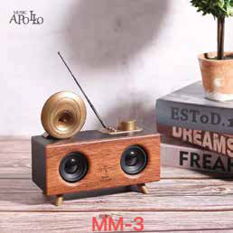 Retro Radio-Style Wooden Bluetooth Speaker with Horn corporate gift - Meru Trophy Bangalore