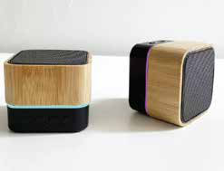 Bamboo Cube Bluetooth Speaker corporate gift - Meru Trophy Bangalore