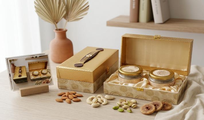 Royal Imperial Jar Series 2-Jar Dry Fruit Gift Box (PREMIUM 369)