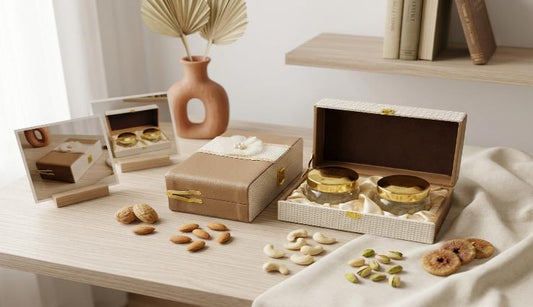 Royal Imperial Jar Series 2-Jar Dry Fruit Gift Box (PREMIUM KJ - 070)