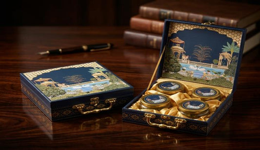 Royal Imperial Jar Series 4-Jar Dry Fruit Gift Box (PREMIUM 4J-5)