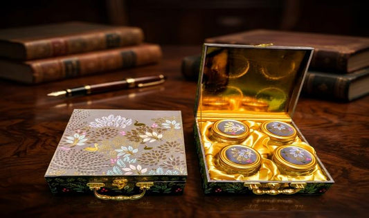 Royal Imperial Jar Series 4-Jar Dry Fruit Gift Box (PREMIUM 4J-1)
