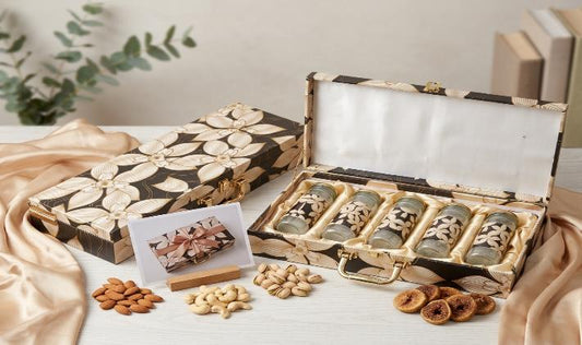 Royal Imperial Jar Series 5-Jar Dry Fruit Gift Box (NO. MJ -15)