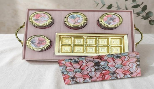 Royal Imperial Jar Series (Tray) 4JARSx200GM Dry Fruit Gift Box (032)