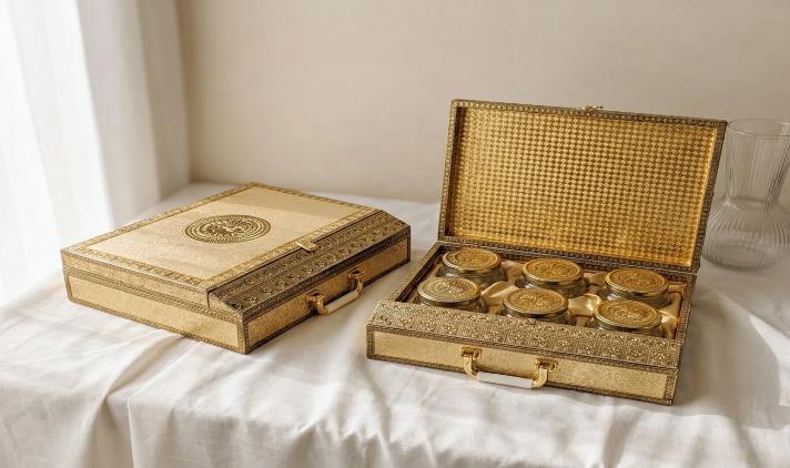 Rajputana Style Boxes 6-Jar Festive Gift Box (GT 111)