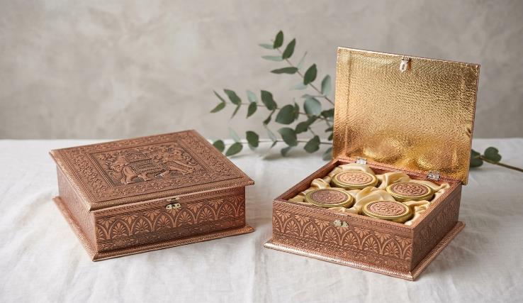 Rajputana Style Boxes 4-Jar Festive Gift Box (G15)