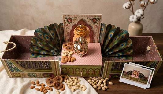 Awesome Series Jar Boxes 2-Jar Dry Fruit Gift Box (M.0104 MANDIR BOX)