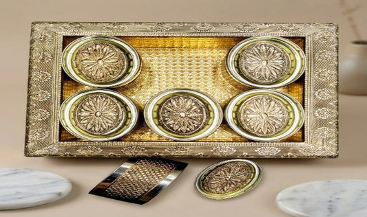 Rajputana Style Boxes 6-Jar Festive Gift Box (790 6J-OVAL)