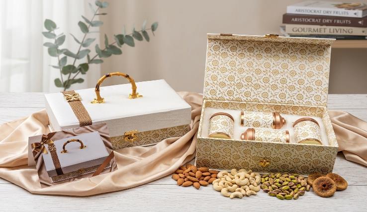 Awesome Series Jar Boxes 4-Jar Dry Fruit Gift Box (555)