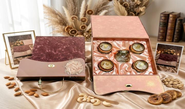 Awesome Series Jar Boxes 5-Jar Dry Fruit Gift Box (888 PINK BAG)