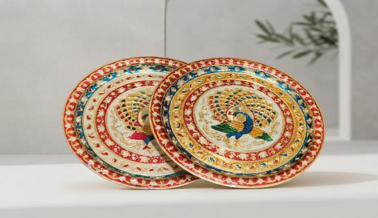 Hamper Tray 10 INCH Gift Tray (ROUND MORE PRINT PLATE)