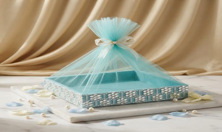 Hamper Basket 12x12x3 Gift Basket (MIRROR BASKET)
