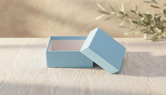 Rigid Boxes 6x6x4 Festive Gift Box (RIGID BOX BLUE)