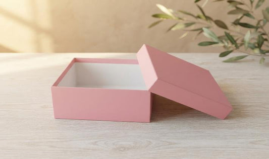 Rigid Boxes 8x8x4 Festive Gift Box (RIGID BOX PINK)