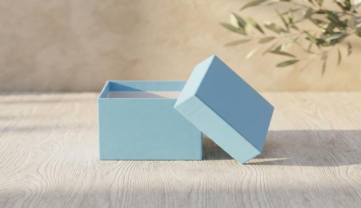 Rigid Boxes 8x8x4 Festive Gift Box (RIGID BOX BLUE)