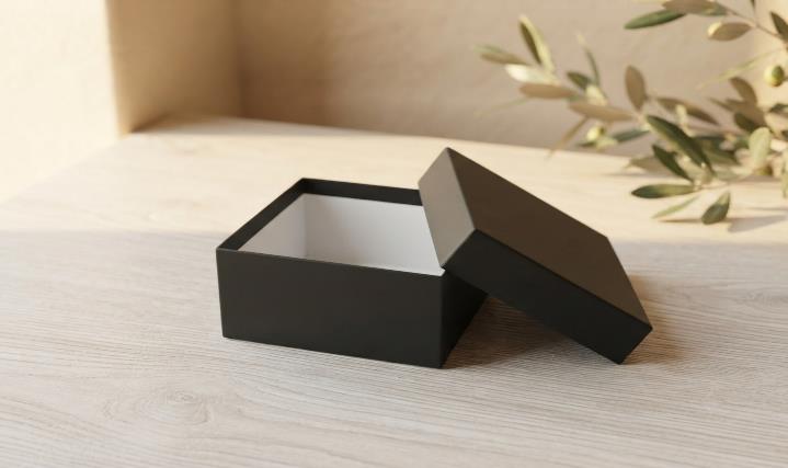 Rigid Boxes 8x8x4 Festive Gift Box (RIGID BOX BLACK)