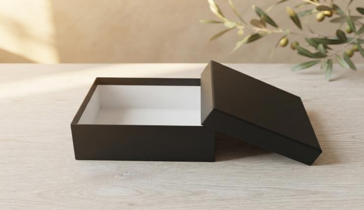 Rigid Boxes 10x10x4 Festive Gift Box (RIGID BOX BLACK)