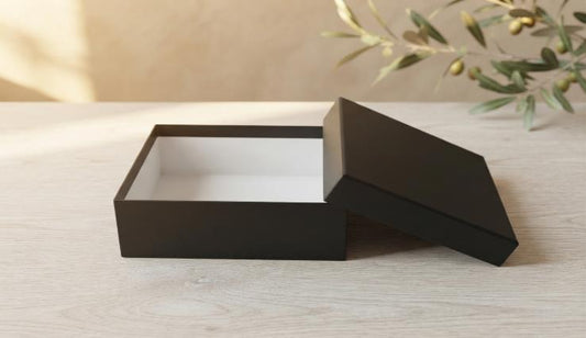 Rigid Boxes 10x10x4 Festive Gift Box (RIGID BOX BLACK)