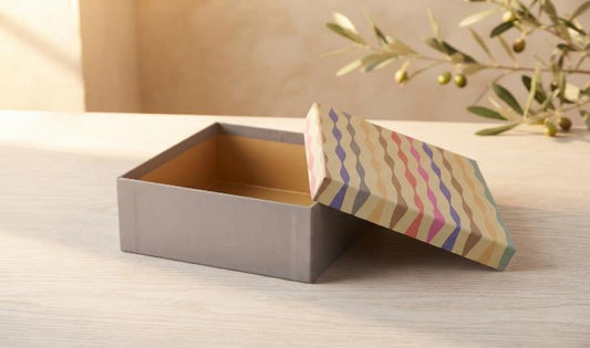 Rigid Boxes 10x10x4 Festive Gift Box (FANCY RIGID BOX)