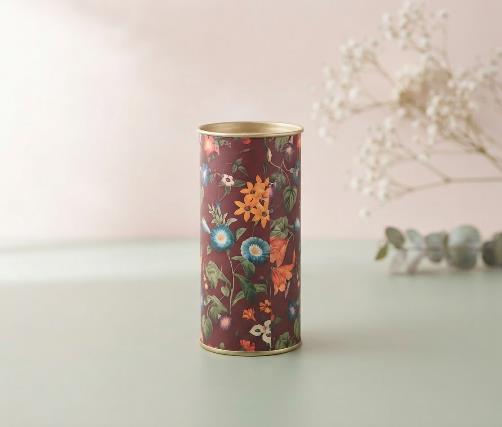 Copper & Printed Tin Jar Dry Fruit Gift Box (PAPER TIN TALL)