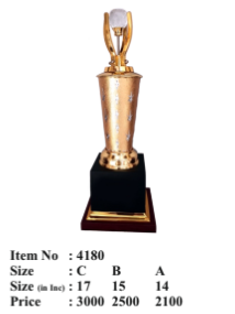 Gold and Black Award Trophy - Premium Recognition Award