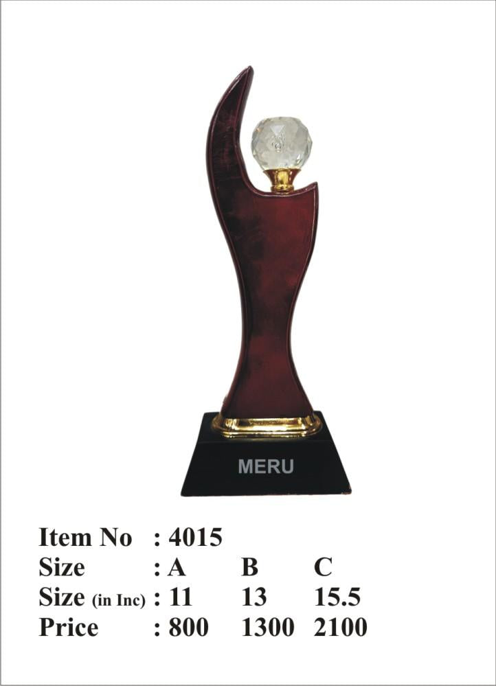 Elegant crystal trophy design; perfect for corporate awards and recognition.
