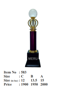 Crystal trophy for employee recognition