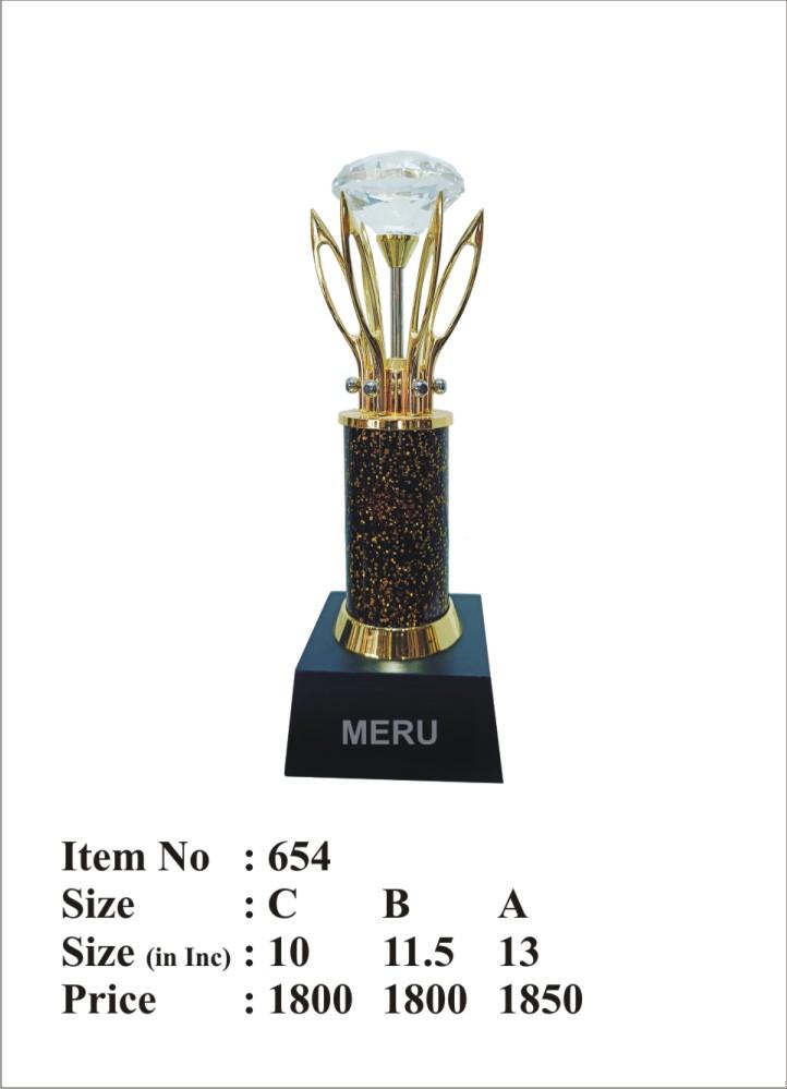 Premium Crystal Diamond Trophy 654 - Best Employee Award