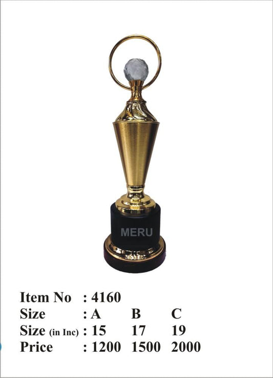 Premium Gold Crystal Award Trophy - Ideal for corporate recognition awards.