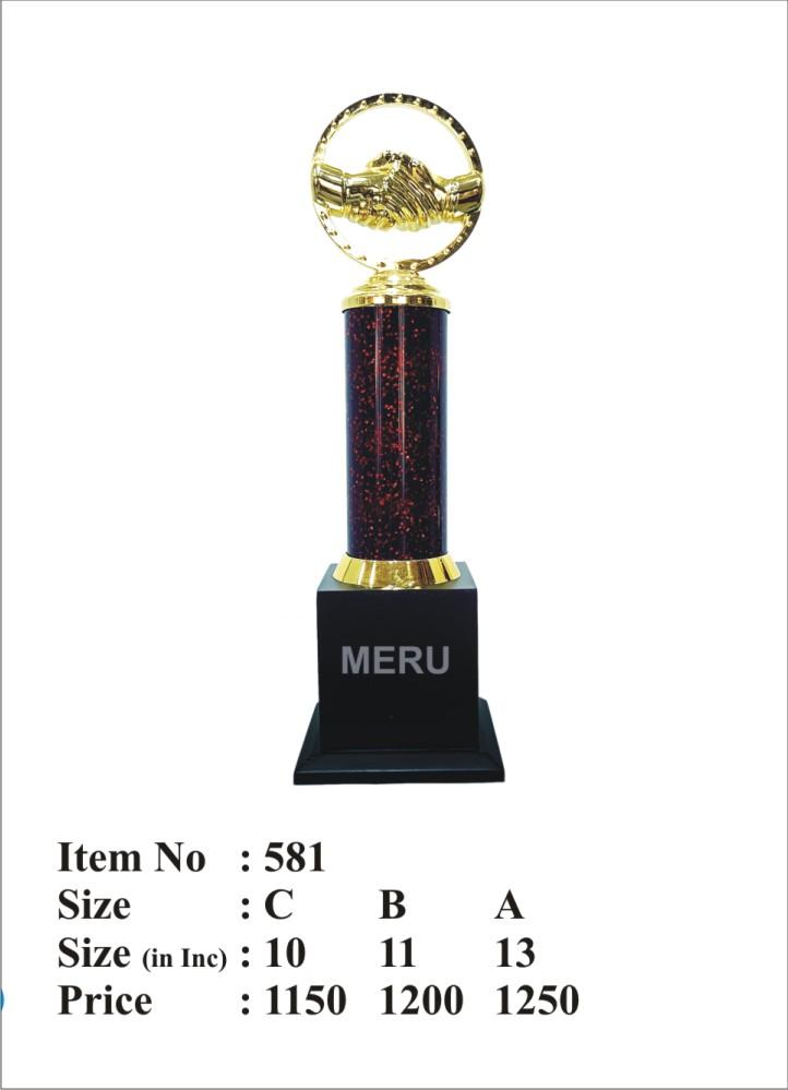 Gold handshake trophy symbolizing partnership and recognition awards. Perfect for best Employee award and corporate award trophies.