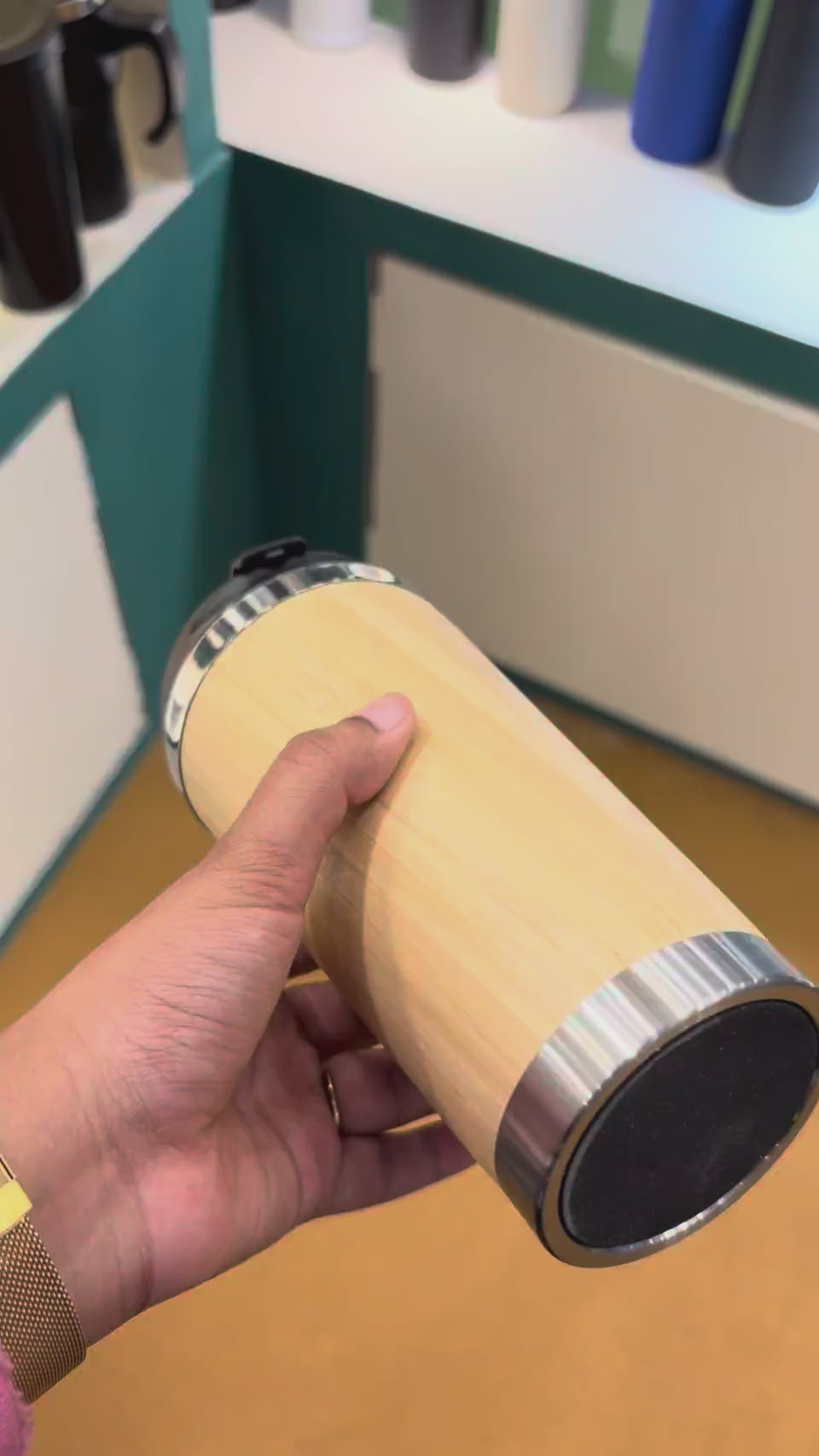 Bamboo Travel Mug with Wooden Handle 480 ml – MGH 7039