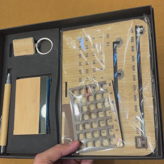 Wood Notebook & Pen Box Combo