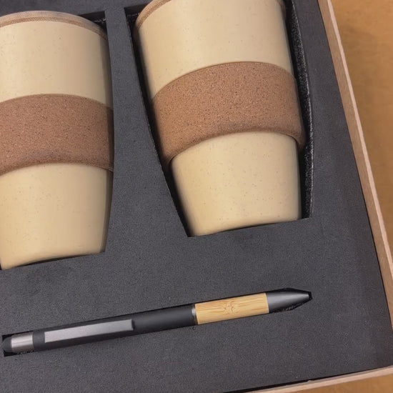 Wood & Cork Tumbler Pair Gift Set
