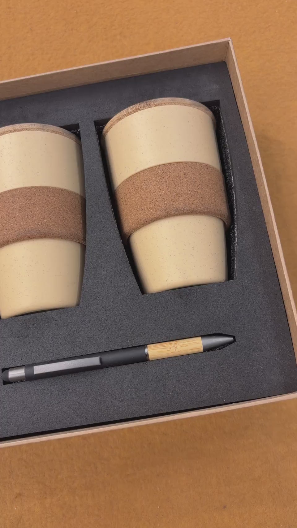 Wood & Cork Tumbler Pair Gift Set