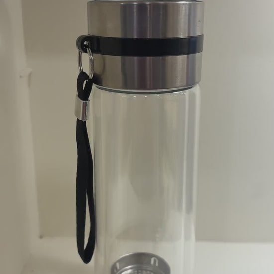 Glass Infuser Bottle with Tea Strainer Lid - real product video