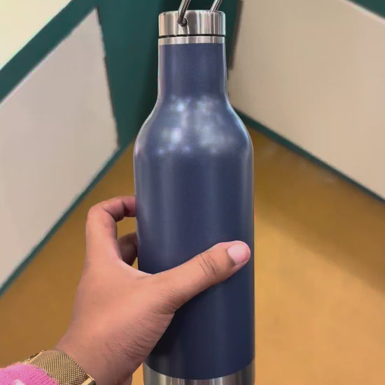 Vacuum Bottle with Carry Handle Lid and Gift Box 500 ml - Blue