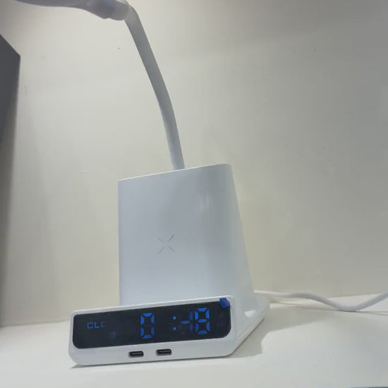Desk Gooseneck Lamp with Speaker & Wireless Charger