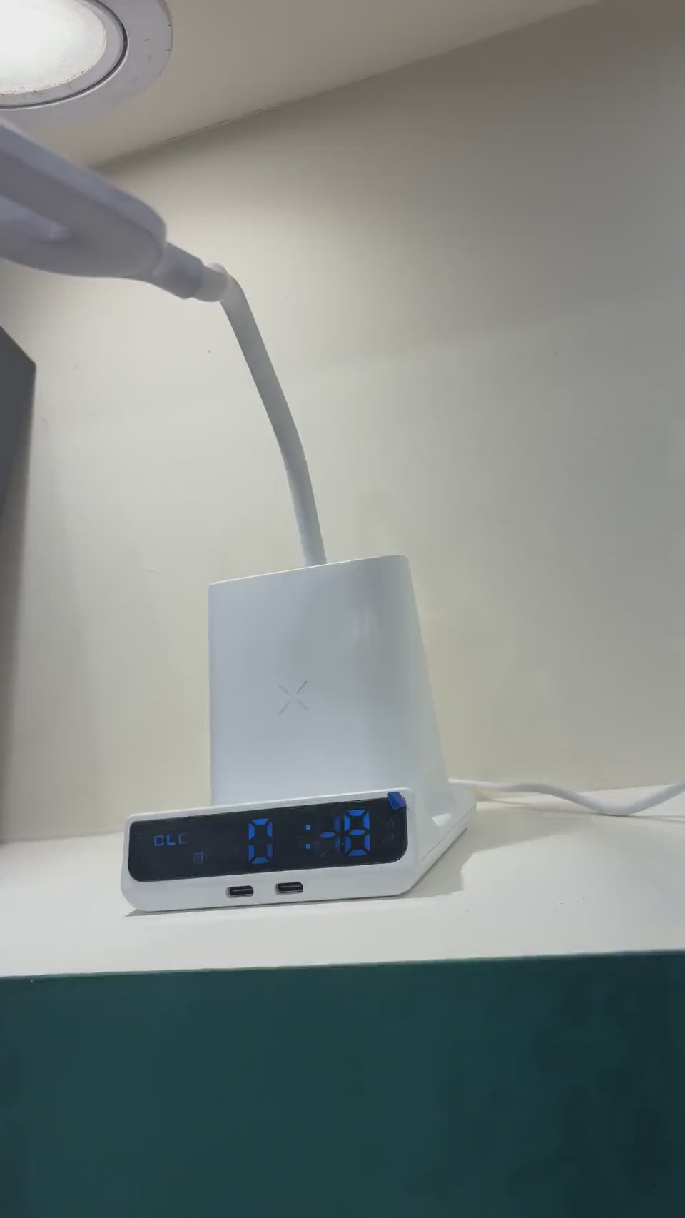 Desk Gooseneck Lamp with Speaker & Wireless Charger