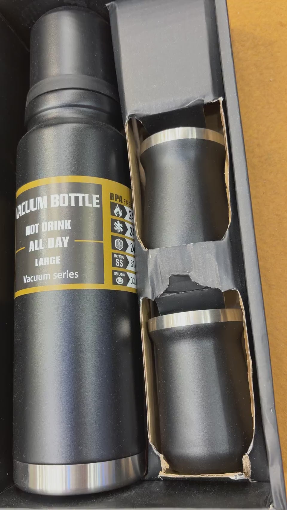 Steel Vacuum Flask Bottle Gift Box